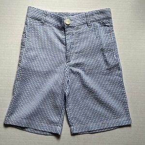 E-Land Boys Size 5 Blue & White Seersucker Short